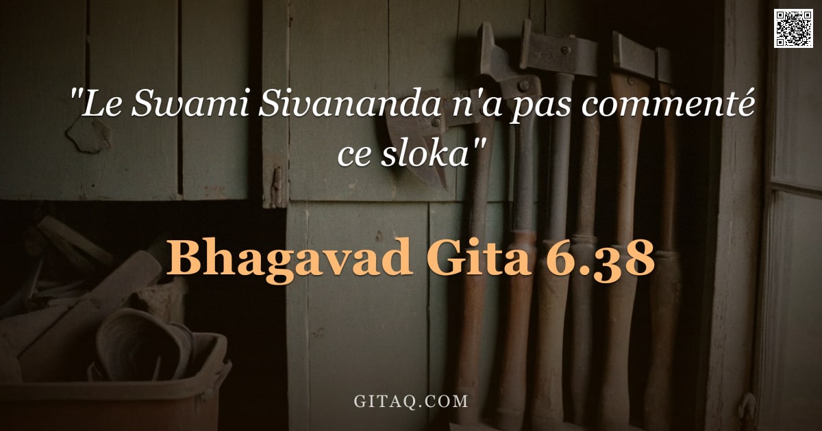 Bhagavad-Gîtâ 6.38 — "Déchu de l'un et de l'autre, ne périt-il pas comme un nuage déchiré, sans appui, ô toi aux bras puis"